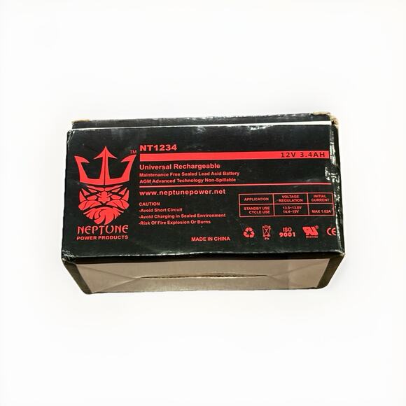 Neptune Power Products 12v 3.4ah Battery Replacement for Powersonic PS-1230 NEW - Picture 1 of 9